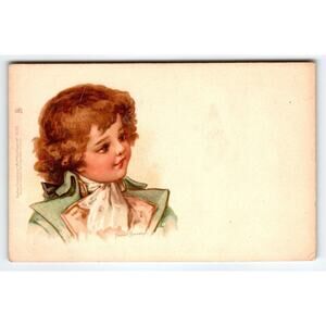Frances Brundage Postcard Coming Men Studies Of Boys Green Coat Child Tuck 1538